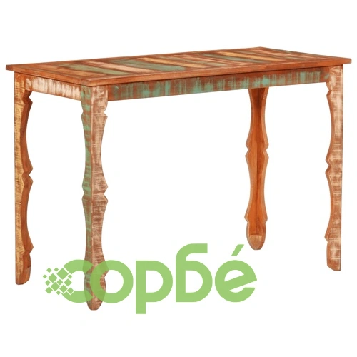 Трапезна маса, 110x52x76 cм, регенерирано дърво масив ➤ топ цена ➤ sorbe.bg