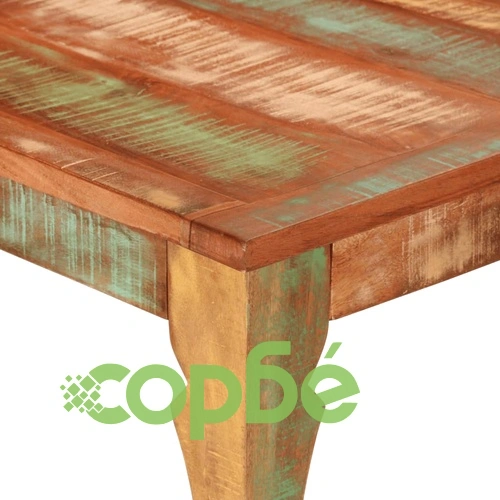 Трапезна маса, 110x52x76 cм, регенерирано дърво масив ➤ топ цена ➤ sorbe.bg