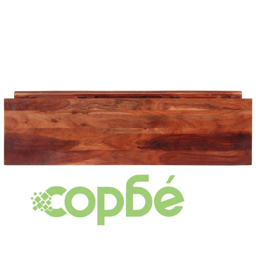 ТВ шкаф с вратички 112x30x40 см масивно акациево дърво ➤ топ цена ➤ sorbe.bg