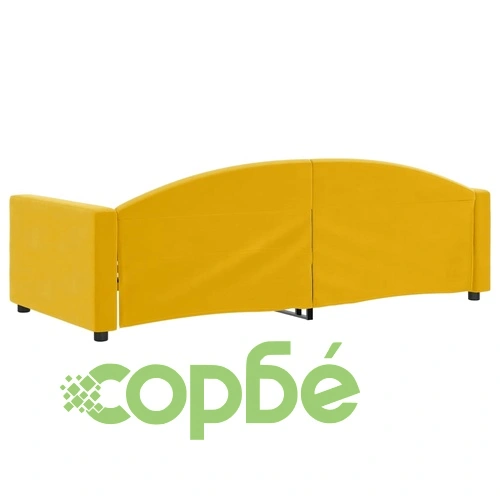 Кушетка, жълта, 90x200 см, кадифе ➤ топ цена ➤ sorbe.bg