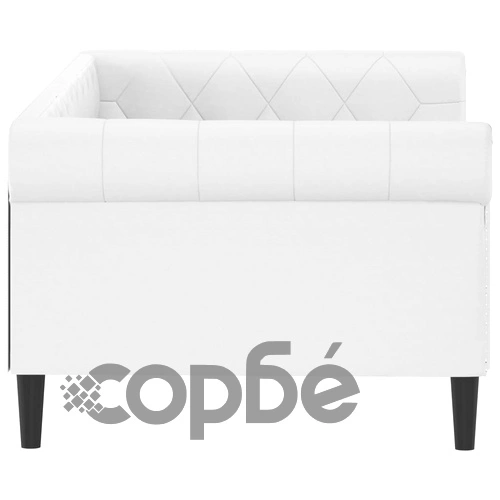 Кушетка, бяла, 90x200 см, изкуствена кожа ➤ топ цена ➤ sorbe.bg