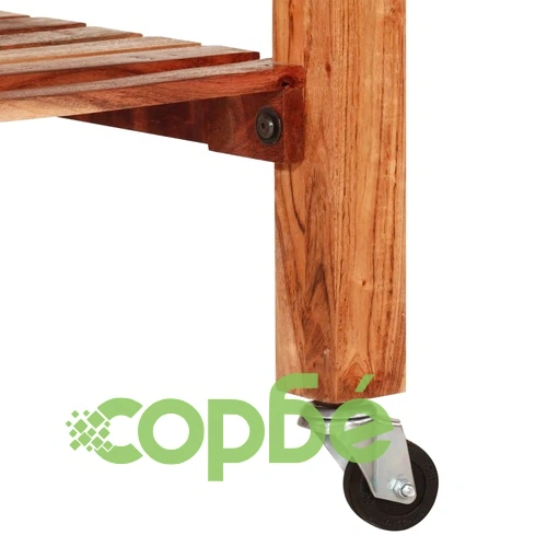 Кухненска количка 55x55x89 см масивна акация ➤ топ цена ➤ sorbe.bg