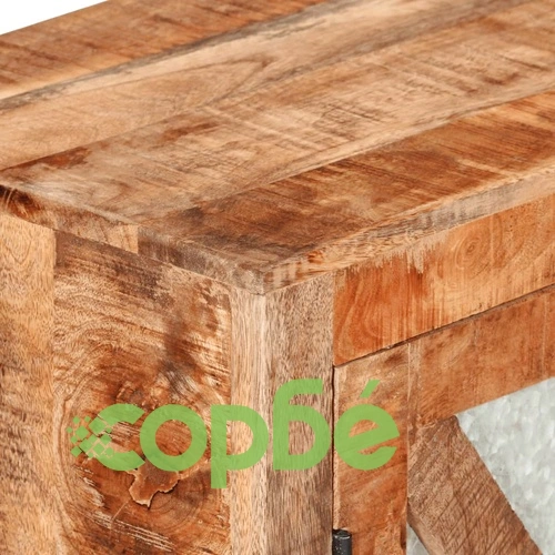 Бюфет 80x30x71 см грубо мангово дърво масив и метал ➤ топ цена ➤ sorbe.bg