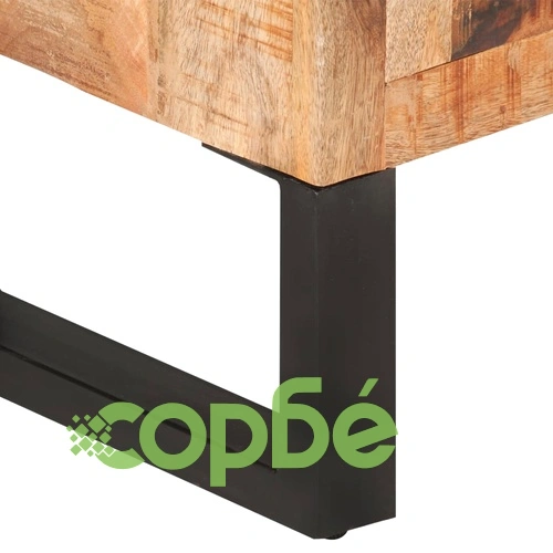 Бюфет 80x30x71 см грубо мангово дърво масив и метал ➤ топ цена ➤ sorbe.bg