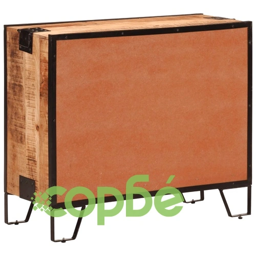 Бюфет 80x31x66 см грубо мангово дърво масив и метал ➤ топ цена ➤ sorbe.bg