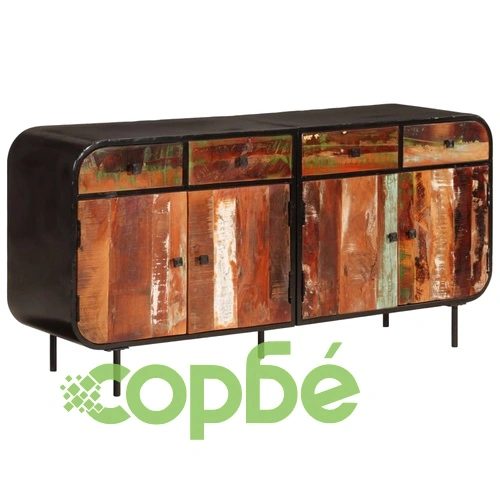 Бюфет 140x35x70 см регенерирано дърво масив и масив ➤ топ цена ➤ sorbe.bg