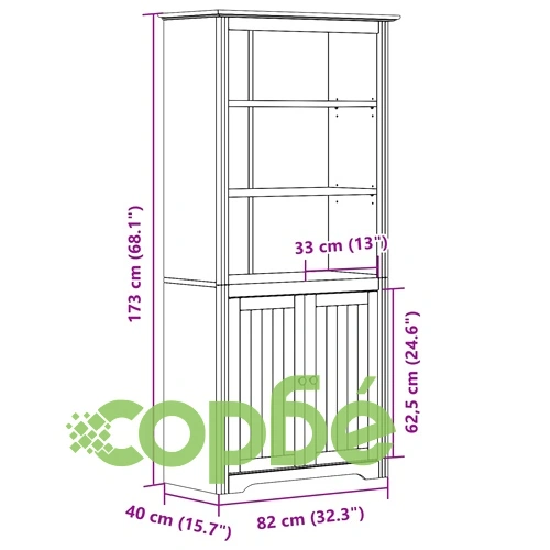 Етажерка за книги BODO бяла 82x40x173 см бор масив ➤ топ цена ➤ sorbe.bg