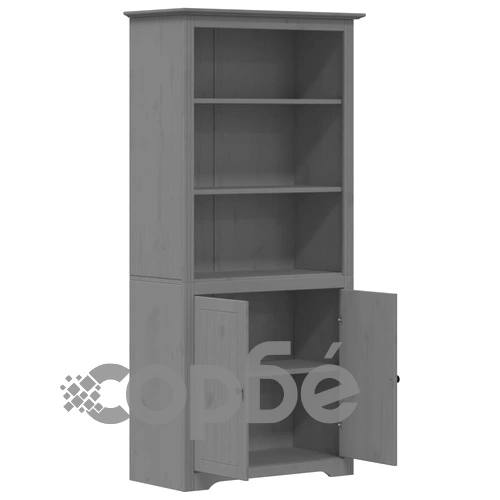 Етажерка за книги BODO сива 82x40x173 см бор масив ➤ топ цена ➤ sorbe.bg