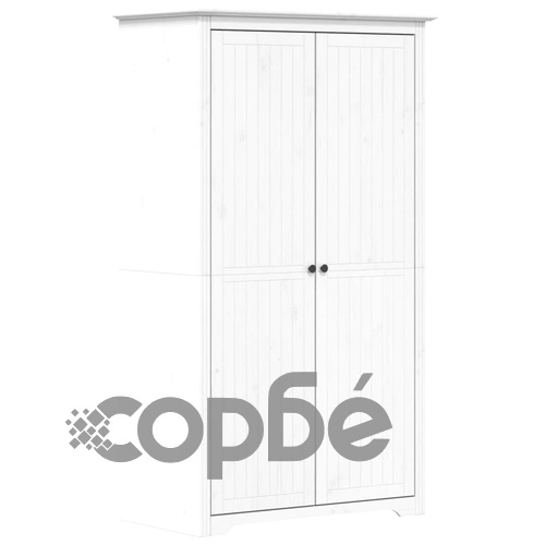 Гардероб BODO, бял, 99x53,5x173 см, бор масив ➤ топ цена ➤ sorbe.bg