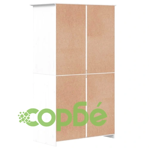 Гардероб BODO, бял, 99x53,5x173 см, бор масив ➤ топ цена ➤ sorbe.bg