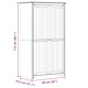 Гардероб BODO, бял, 99x53,5x173 см, бор масив