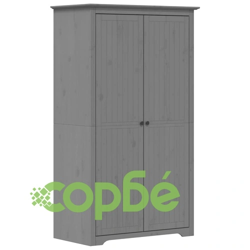 Гардероб BODO, сив, 99x53,5x173 см, бор масив ➤ топ цена ➤ sorbe.bg