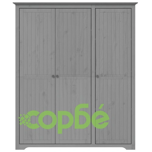 Гардероб BODO, сив, 146x53,5x173 см, бор масив ➤ топ цена ➤ sorbe.bg
