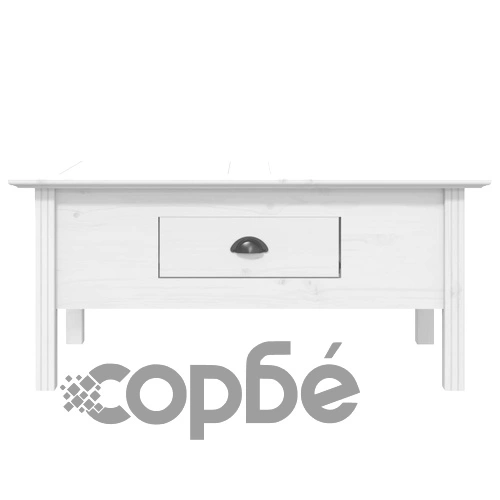 Маса за кафе BODO, бяла, 100x55x46 см, бор масив ➤ топ цена ➤ sorbe.bg
