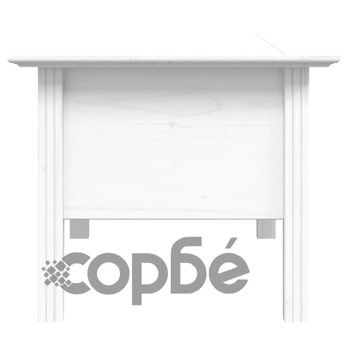 Маса за кафе BODO, бяла, 100x55x46 см, бор масив ➤ топ цена ➤ sorbe.bg