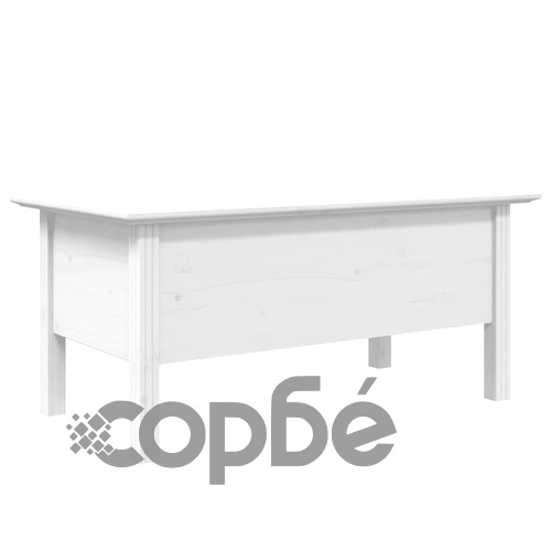 Маса за кафе BODO, бяла, 100x55x46 см, бор масив ➤ топ цена ➤ sorbe.bg