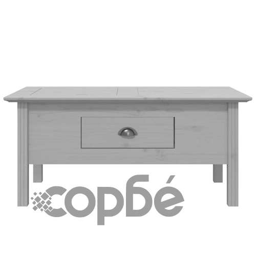 Маса за кафе BODO, сива, 100x55x46 см, бор масив ➤ топ цена ➤ sorbe.bg