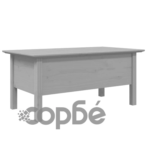 Маса за кафе BODO, сива, 100x55x46 см, бор масив ➤ топ цена ➤ sorbe.bg