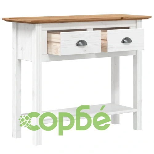 Конзолна маса BODO кафява 91x35x74 см бор масив ➤ топ цена ➤ sorbe.bg