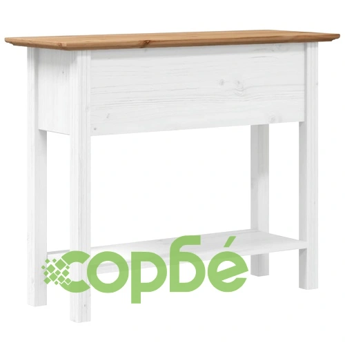 Конзолна маса BODO кафява 91x35x74 см бор масив ➤ топ цена ➤ sorbe.bg