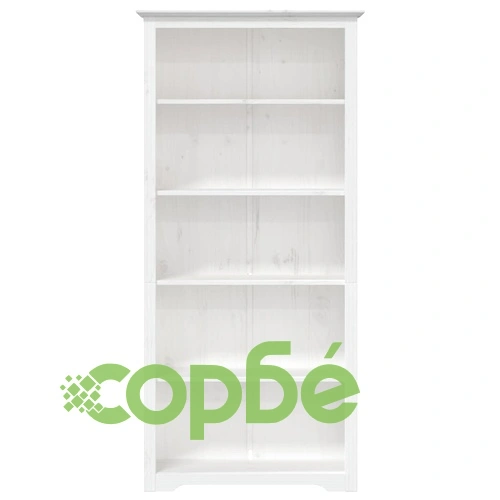 Етажерка за книги BODO бяла 82x40x173 см бор масив 5 нива ➤ топ цена ➤ sorbe.bg