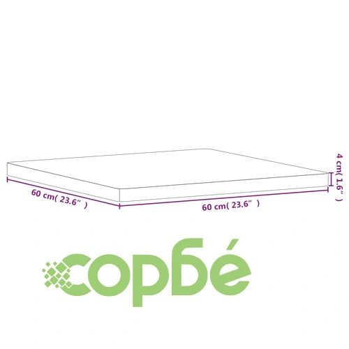 Плот за маса 60x60x4 см квадратен масивен бук ➤ топ цена ➤ sorbe.bg