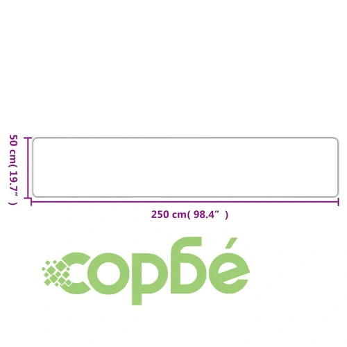 Пътека, сизалена визия, сребриста, 50x250 см ➤ топ цена ➤ sorbe.bg