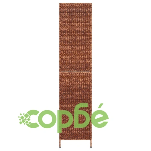 Разделител за стая, 3 панела, кафяв, 122x180 см, воден хиацинт ➤ топ цена ➤ sorbe.bg