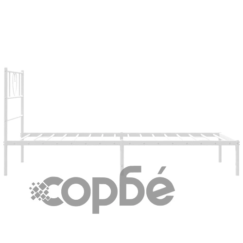 Метална рамка за легло с горна табла, бяла, 90x200 см ➤ топ цена ➤ sorbe.bg