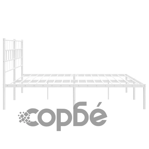 Метална рамка за легло с горна табла, черна, 183x213 см ➤ топ цена ➤ sorbe.bg