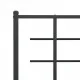Метална рамка за легло с горна табла, черна, 135x190 см