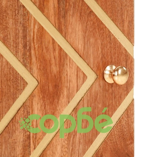 Стенен шкаф за баня, кафяво и черно, масивно дърво манго ➤ топ цена ➤ sorbe.bg