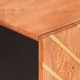 Страничен шкаф, кафяво и черно, 90x33,5x75 см, манго масив