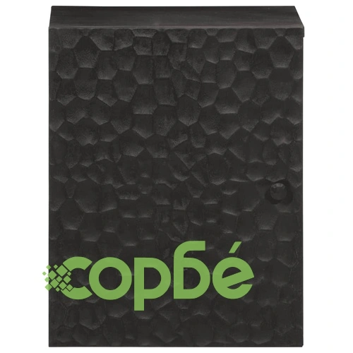 Стенен шкаф за баня, черен, 38x33x48 см масивно мангово дърво ➤ топ цена ➤ sorbe.bg