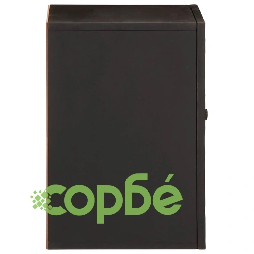 Стенен шкаф за баня, черен, 38x33x48 см масивно мангово дърво ➤ топ цена ➤ sorbe.bg