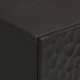Страничен шкаф, черен, 90x33x75 см, манго масивно дърво