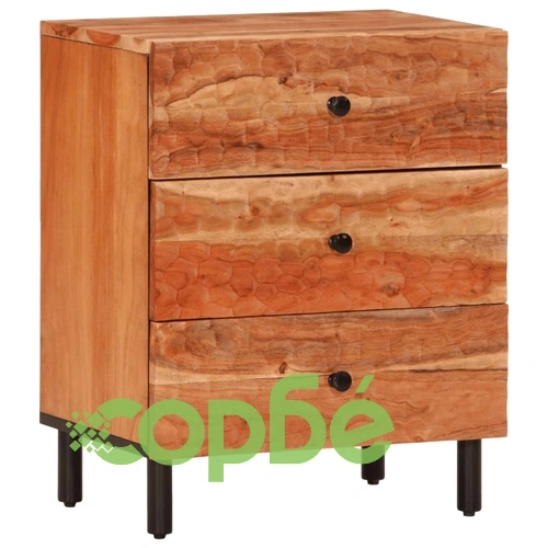 Нощно шкафче 50x33x60 см акация масив ➤ топ цена ➤ sorbe.bg