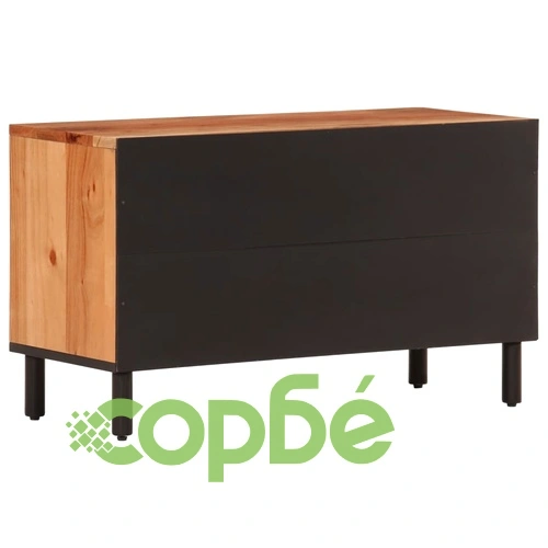 ТВ шкаф, 80x33x46 см, акациево дърво масив ➤ топ цена ➤ sorbe.bg