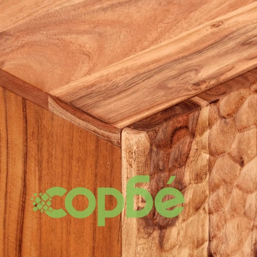 Шкаф за баня 62x33x58 см масивно акациево дърво ➤ топ цена ➤ sorbe.bg