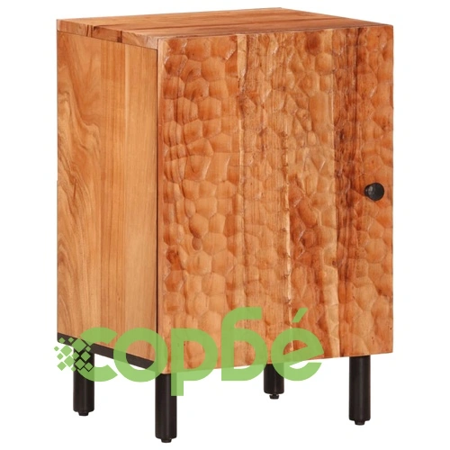 Шкаф за баня 38x33x58 см масивно акациево дърво ➤ топ цена ➤ sorbe.bg