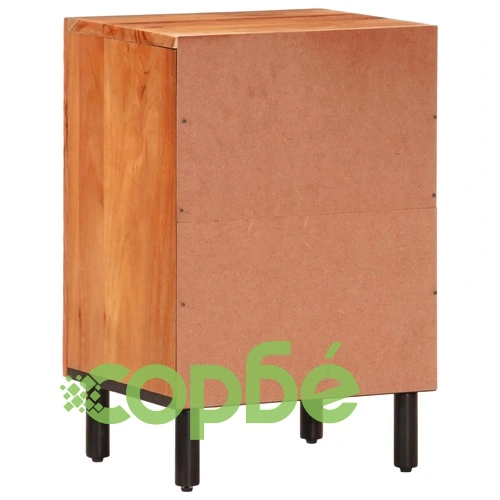 Шкаф за баня 38x33x58 см масивно акациево дърво ➤ топ цена ➤ sorbe.bg