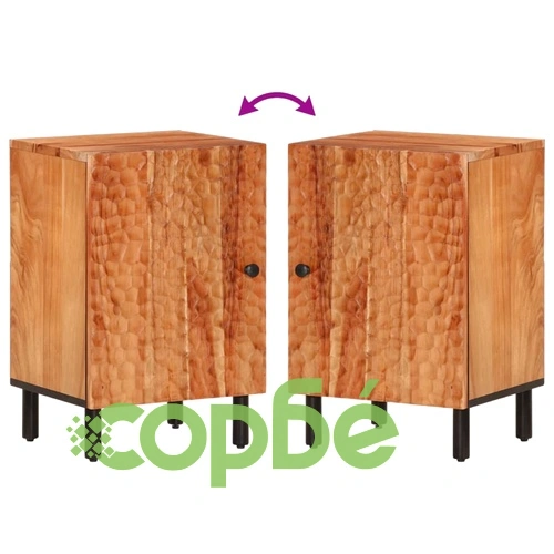 Шкаф за баня 38x33x58 см масивно акациево дърво ➤ топ цена ➤ sorbe.bg