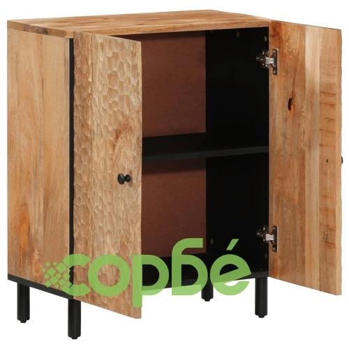 Страничен шкаф 60x33x75 см манго масивно дърво ➤ топ цена ➤ sorbe.bg