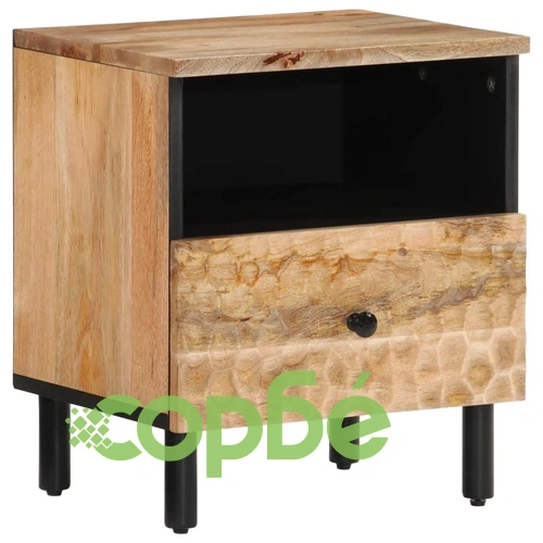 Нощно шкафче, 40x33x46 см, масивно мангово дърво ➤ топ цена ➤ sorbe.bg