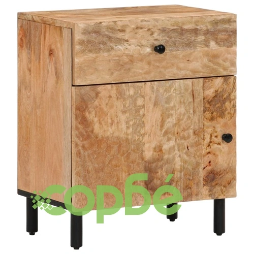 Нощно шкафче 50x33x60 см мангово дърво масив ➤ топ цена ➤ sorbe.bg