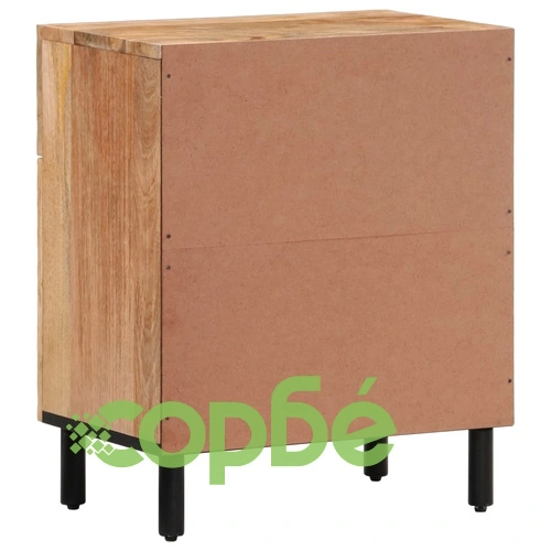 Нощно шкафче 50x33x60 см мангово дърво масив ➤ топ цена ➤ sorbe.bg