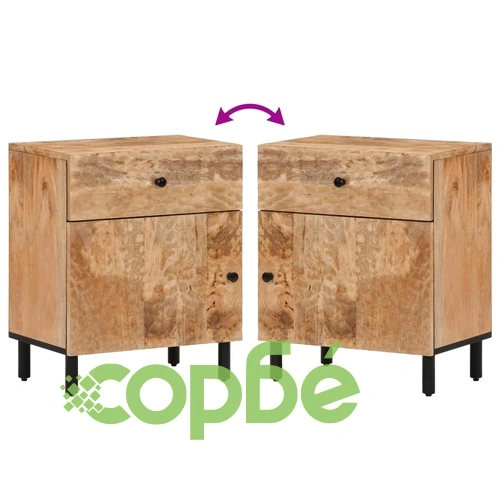 Нощно шкафче 50x33x60 см мангово дърво масив ➤ топ цена ➤ sorbe.bg