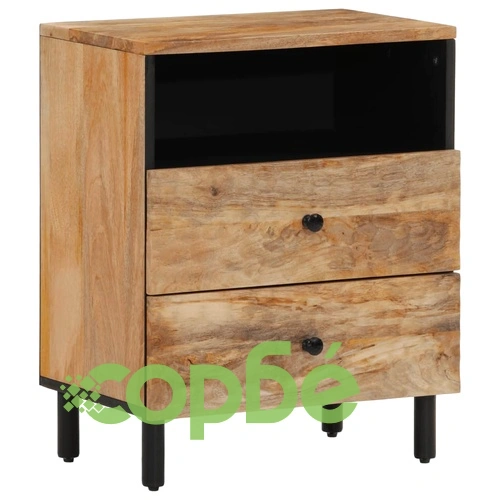 Нощно шкафче 50x33x60 см мангово дърво масив ➤ топ цена ➤ sorbe.bg