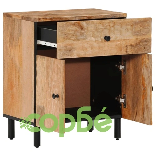 Нощно шкафче 50x33x60 см мангово дърво масив ➤ топ цена ➤ sorbe.bg