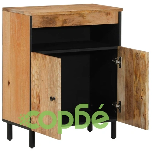 Страничен шкаф 60x33x75 см манго масивно дърво ➤ топ цена ➤ sorbe.bg